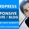 I will design responsive wordpress website for you